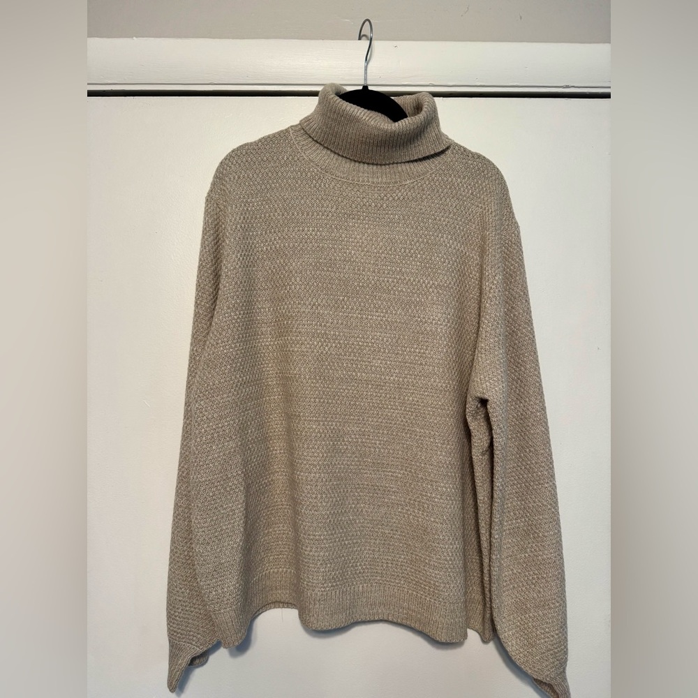 Zenana Beige/Tan Turtleneck Sweater